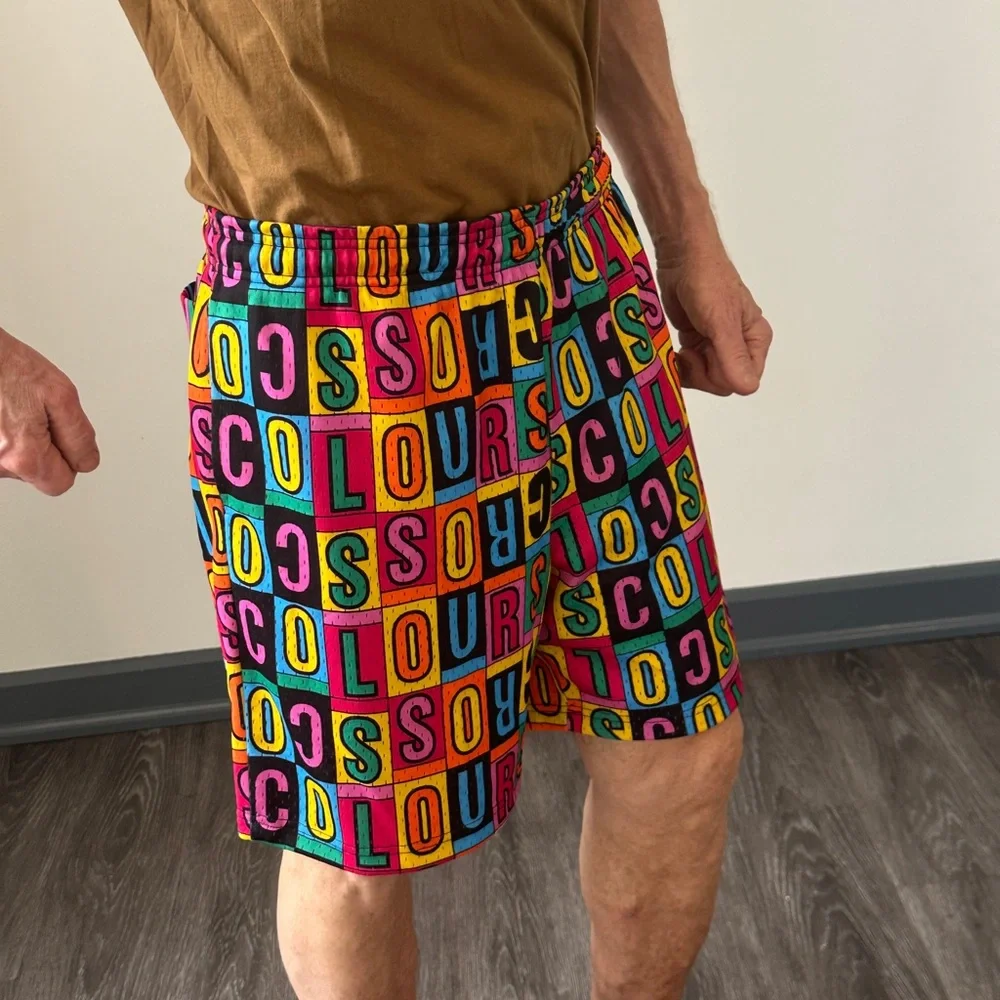 Cross Colours Y2K Block Letter Drawstring Shorts Men’s M Bold